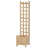 Solid Fir Wood Raised Garden Bed Planter Box with Trellis