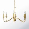 30-inch Traditional 6-Light Dimmable Chandelier in Brass Finish