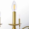 30-inch Traditional 6-Light Dimmable Chandelier in Brass Finish