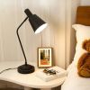 Black Gooseneck Dimmable Table Lamp Desk Light with Touch Control and USB