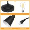 Black Gooseneck Dimmable Table Lamp Desk Light with Touch Control and USB