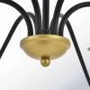 30-inch Traditional Dimmable 6-Light Chandelier in Black/Brass Finish