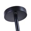 Mid-Century Modern 6-Light Semi Flush Mount Sputnik Ceiling Light in Black