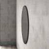 Round 39-inch Wall Mirror in Black - Living Room Bedroom Accent Bathroom Mirror
