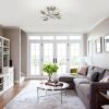 4-Light Modern Flush Mount Sputnik Ceiling Light Fixture in Brushed Nickel