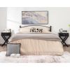 Retro Black X-Shape 1 Drawer Nightstand Coffee Table