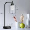 Set of 2 - Modern Stylish Black Metal Arch USB Table Lamp with LED Bulbs