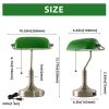 Traditional Bankers Desk Lamp Table Light with Green Glass Shade and USB Ports