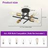 Gold/Black 4-Light Modern Flush Mount Sputnik Ceiling Light Fixture