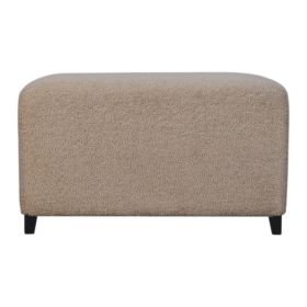 Bliss Cream BouclÃ© Ottoman