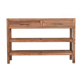 Saffron Rattan Console