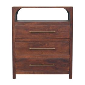 Arched Edge 3 Drawer Chest