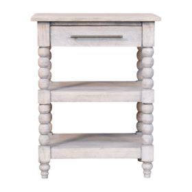 Spindle Acid Wash Side Table