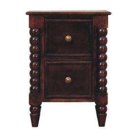 Spindle Winewood Nightstand