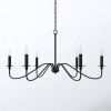 30-inch Contemporary Classic Dimmable 6-Light Chandelier in Matte Black