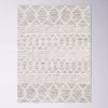 9-ft. x 12-ft. Hand Woven Wool Blend Grey Beige Ivory Persian Style Area Rug