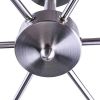 Modern 23-inch 6-Light Semi Flush Mount Sputnik Ceiling Light in Nickel Finish