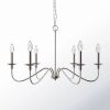 30-inch Classic 6-Light Dimmable Chandelier in Polished Nickel Finish