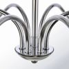 30-inch Classic 6-Light Dimmable Chandelier in Polished Nickel Finish