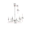 30-inch Classic 6-Light Dimmable Chandelier in Polished Nickel Finish