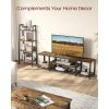 Industrial Modern  Metal Wood TV Stand Entertainment Center for TV up to 75-inch