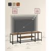 Industrial Modern  Metal Wood TV Stand Entertainment Center for TV up to 75-inch