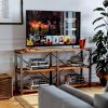 Industrial Farmhouse Metal Wood TV Stand for TV up to 65-inch