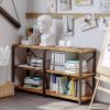 Industrial Farmhouse Metal Wood TV Stand for TV up to 65-inch