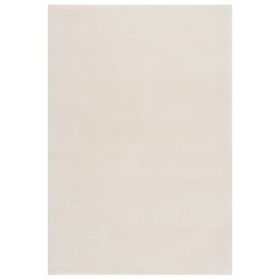 Washable Rug Soft Fluffy Short Pile 63"x90.6" Anti Slip Cream