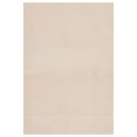 Washable Rug Soft Fluffy Short Pile 63"x90.6" Anti Slip Beige