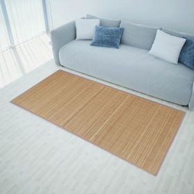 Rectangular Brown Bamboo Rug 31.5"x118.1"