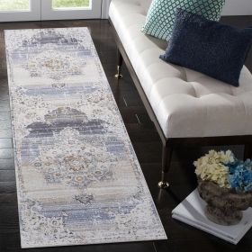2X8 Cream/Gold /Medallion Non-Shedding Living Room Bedroom Dining Home Office Stylish and Stain Resistant Area Rug