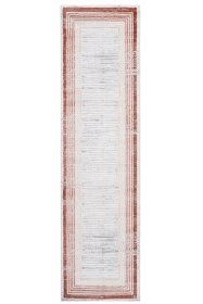 2X8 Brown/Ivory/Bordered Non-Shedding Living Room Bedroom Dining Home Office Stylish and Stain Resistant Area Rug
