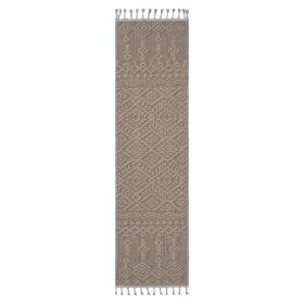 NAAR Guros Collection 2X8 Natural /Traditional Indoor/Outdoor Area Rug