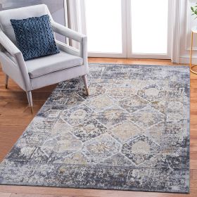 6X9 Multi /Traditional Non-Shedding Living Room Bedroom Dining Home Office Stylish and Stain Resistant Area Rug