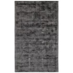Arlo 2 x 3 Area Rug, Charcoal Gray Viscose, Handcrafted, Non Reversible