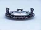 Brass Deluxe Class Porthole Clock 8"" - Dark Blue