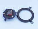 Brass Deluxe Class Porthole Clock 8"" - Dark Blue
