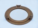 Antique Brass Decorative Ship Porthole Mirror 15""