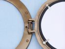 Antique Brass Decorative Ship Porthole Mirror 15""