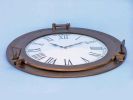 Antique Brass Decorative Ship Porthole Clock 24""