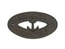 Cast Iron Mermaids Quarters with Anchor Sign 8""