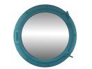 Light Blue Decorative Ship Porthole Mirror 24""