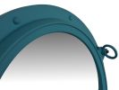 Light Blue Decorative Ship Porthole Mirror 24""