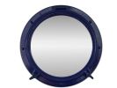 Navy Blue Decorative Ship Porthole Mirror 15""