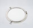 Deluxe Class Brushed Nickel Decorative Ship Porthole Mirror 30""