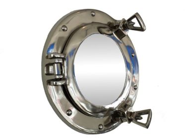 Chrome Decorative Ship Porthole Mirror 8""