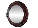 Antique Copper Decorative Ship Porthole Mirror 20""