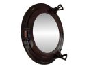 Antique Copper Decorative Ship Porthole Mirror 12""