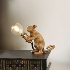 Nordic Creative Resin Mini Animal Mouse Light (Option: Golden-Sitting posture-UK)
